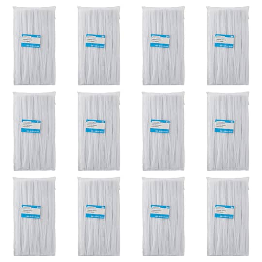 12 Packs 350 ct 4 200 total White Chenille Pipe Cleaners by Creatology 6 mm Michaels